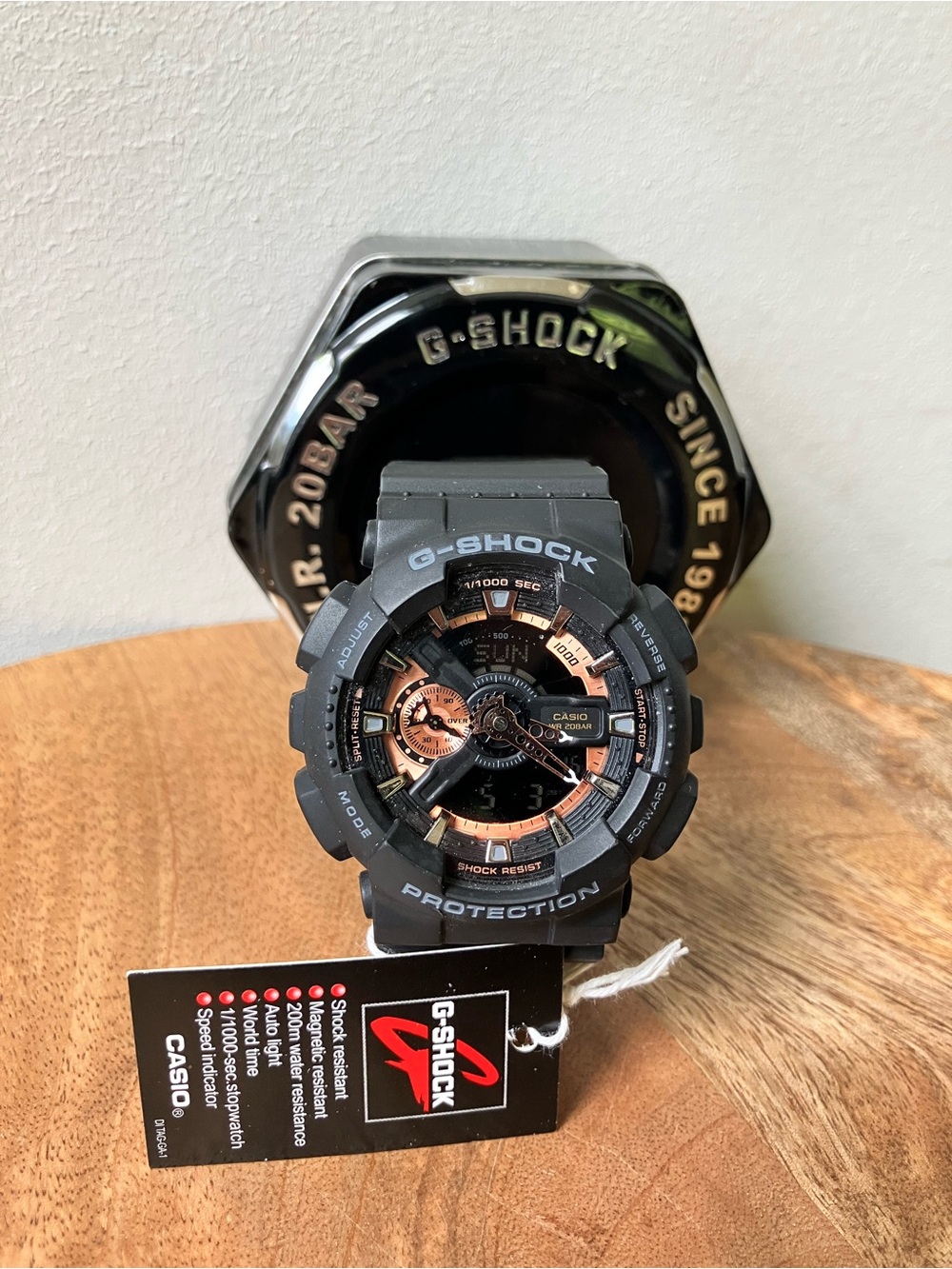 Casio | G-Shock GA110RG-1A Rose Gold Black Resin Watch